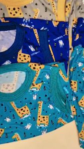 Arkan Baby - Setelan Baju Singlet Bayi 0-6 Bulan Motif Jerapah Bahan Katun Kutung Celana Pendek