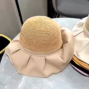 Big Wide Brim Sun Hats Summer Travel Women Bucket Hat Outdoor Fashion UV Resistant Bows Panama Caps