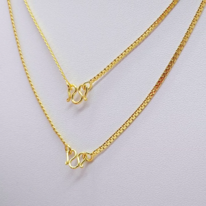 สร้อยคอทองลายคตกิตแบน เทียบเท่าน้ำหนัก 2 สลึง ความยาว 18 20 นิ้ว ชุบทอง ทองปลอม ใส่ได้ทุกโอกาส รูปถ่ายจากสินค้าจริง พร้อมส่ง