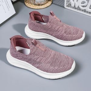 Breathable Mesh Elderly Womens Summer Shoes Comfortable Sports Walking Shoes Slip-On Design Lightweight Casual Footwear