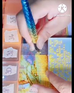 Tranh đính đá bộ bình hoa ngọc lan trắng 3 bức (chưa đính) DD9263