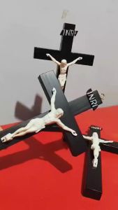 Unique Design Cross Wooden Crucifix with Stand and Wall Cross or Hang Cross for Religious Decor Religious Decor Religious Religious Religious