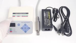 TOQ Dental Electric Motor 1:1/1:5/16:1 Ratio Adjustable LED Micromotor with 2/4 Holes Turbine Connector for Dental Lab Clinic