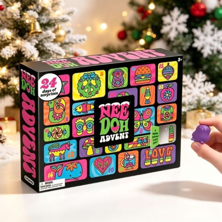 2026 Hot NeeDoh Advent Calendar Gift for Children 24 Day 3D PVC