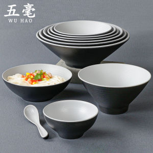 ชามพลาสติกสำหรับเส้นหมี่แบบทนความร้อนสูงสำหรับใช้ในร้านอาหาร ทรงกลม สีพื้น สไตล์จีน ผลิตจากจีนแผ่นดินใหญ่