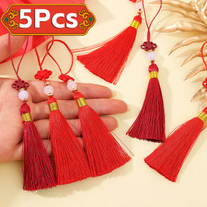 【XZxinzhan】5Pcs Chinese Knot Tassel Fringe Hanging Rope For DIY Key Chain Earring Hooks Pendant Jewelry Chinese Style Clothing Element Accessories