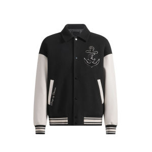 CHINISM | Heavy Embroidery Stitching Eco Leather Mens Baseball Jacket