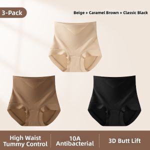 High Waist Tummy Control Panties Antibacterial Shaping No Mark