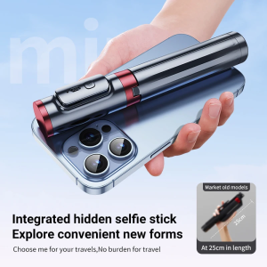 STTKGZD | Selfie Stick 1.1 M Ultra Long Stretch Portable Phone Holder Integrated Design Bluetooth Remote With Fill Light Tripod Stand For