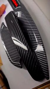 PERODUA AXIA 2014-2022 4 PCS DOOR BOWL COVER CARBON ACCESSORIES GLOSSY EFFECT