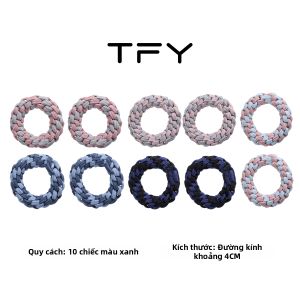 TFY | Dây buộc tóc đen co giãn cao không hằn cho búi tóc cao