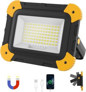 1pc LED Work Light 5 Modes LED Battery Spotlight With Magnetic Portable Rechargeable Camping Lamp Construction Site Lamp
