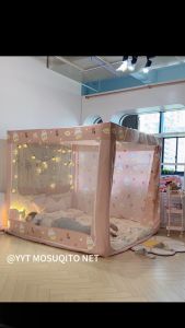 FDM Three Door Mosquito Net Mosquito Proof CurtainsUsed As Bedrooms Single/Queen/King Mosquito Net Baby Fall Prevention Protecting Privacy With Bed Curtains