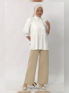 (Sse Olshop X Arsya) Agnia kemeja wanita terbaru 2025 / atasan wanita terbaru 2025 lengan panjang kasual jumbo L Xl XXL