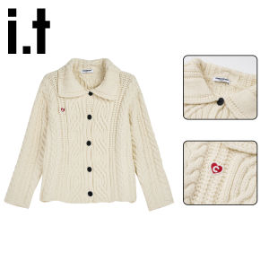 เสื้อสเวตเตอร์ถักแขนยาวผู้หญิง แฟชั่นฤดูใบไม้ร่วง/ฤดูหนาว ทรงหลวม ทรงตรง ปกติ สีสันสดใส ผ้าฝ้ายผสมโพลีเอสเตอร์