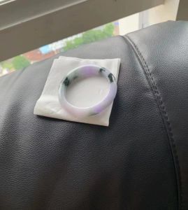 Jadeite jade bangle 53.8mm singapore can view and try缅甸天然翡翠手镯a货
