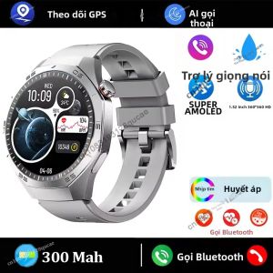 Đồng Hồ Thông Minh Nam Mới 2026 Màn Hình AMOLED HD GPS Theo Dõi Nhịp Tim Gọi Bluetooth Chống Nước Theo Dõi Thể Dục Dành Cho Android Và iOS