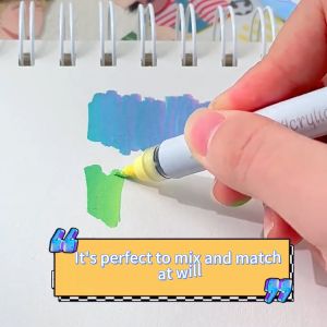 48/36/24/12 Colors Acrylic Marker Pen Brush Tip Paint Markers Straight Liquid Stocking Stuffers Perfect for Art and Craft Supplies