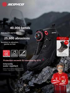 Scoyco | Anti-slip Fall-protection Motorcycle Riding Boots CE Level