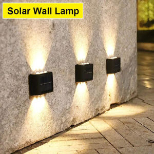 Outdoor Solar LED Wall Lights Waterproof Led Solar Lamp Up And Down Luminous Lighting For Garden Balcony Yard Street Decor Lamps
