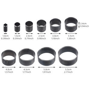 10Pcs Round Leather Hole Hollow Punch Die Set High Carbon Steel Circle Cutter For Leather EVA Foam Fiber Board Clay DIY Craft