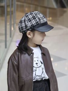 Childrens Beret Hat Autumn 2025 New Style Girls Fashionable Duckbill Octagonal Painter Cap Retro Short Eave Breathable Medium Thickness
