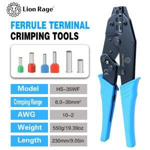 Ratchet Crimping Tool Professional Ratcheting Crimper for Ferrule Terminals & Sleeves – Precise Effortless Crimps Every Time