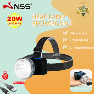 Nss 20W head lamp flashlight headlight rechargeable head light waterproof original head flashlight headlight for head NS-2897