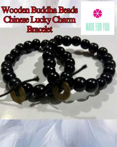 Wooden Buddha Beads Chinese Hippie Lucky Charm Bracelet Blessed Cleansed