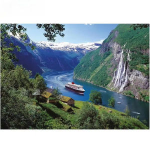 500 1000 1200 2000pcs Jigsaw Puzzle Norway Fjord Natural Scenery Mountain Water Landscape For Adult Brain Teaser Family Game Gif