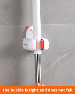 Joybos 1pcs Bathroom Broom Mop Holder Clip Toilet brush Rack Wall Mounted Mop Holder