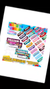 Personalized Name Tag with Your Favorite Character - Perfect for School Girls Designs No Lace