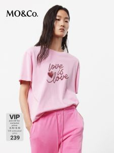 MO&Co. | Vintage Faded Print Cotton Short Sleeve T-shirt
