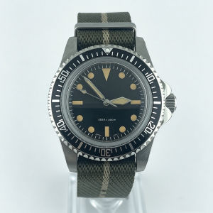 39.5mm Diver Retro Watch No Calendar Acrylic Glass NH35 Men Watch NH35/NH36 Automatic Vintage Watches Nylon Watch Strap