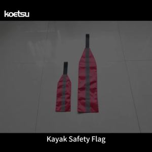Kayak Safety Flag with Reflective Strips Red Warning Flag Enhanced Visibility Durable Oxford Fabric for Canoe SUP Towing Outdoor