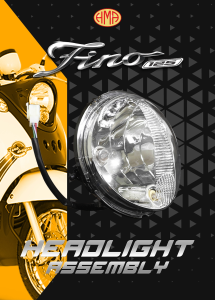 HMA HEAD LIGHT ASSEMBLY FOR YAMAHA FINO CARB MOTORCYCLE (SINGLE GAUGE)