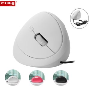 [Ready of stock] Chyi Vertical Right Hand Wired Mouse Gaming Mouse USB 800/1200/1600 DPI mause Optical Ergonomic Computer Mice For PC Laptop