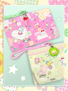 Cute Bird Girl Leather Passport Holder Document Bag Card Case Shishihshop Korean Style Square Shape Handbag for Teens