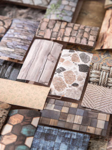 Retro Material Sticker Large Size Artistic Vintage Texture Scrapbooking Decorative Background Paste for Journaling