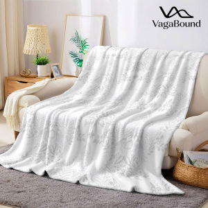 white damask Flannel Blanket Warm Soft Halloween Christmas Decorative Couch Warm Cozy All-Season Gift