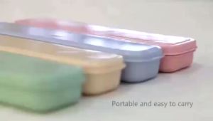 Sendok Set Jerami Sendok Garpu Sumpit Set Alat Makan Travel Dengan Kotak Sendok Garpu Sumpit 1 Set