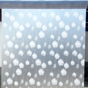 Dandelion Window Stickers Glass Sticker Anti Look Privacy Film PET Electrostatic Glass Patch Self-adhesive Frosted Window Film