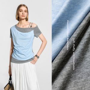 BEIQIANI | Casual Color Blocked Swing Neck Slanted Shoulder Knit Tshirt