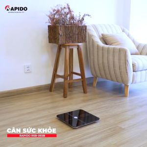 Cân điện tử sức khỏe thông minh Rapido RSB05–BS kết nối bluetooth đo 21 chỉ số bảo hành 12 tháng