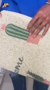 (HF) BELI LOKAL Keset Lantai Cushion Printing Anti Slip Mie Bihun PVC Sebaguna 40x60CM