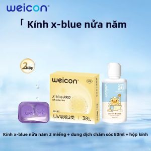 weicon | Mắt Kính Kontakt Chống Tia UV Bảo Vệ Mắt Khô Hạn Sử Dụng Nửa Năm