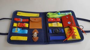 Baby Busy Board Montessori Toy for Toddler Early Educational Sensory Toys Develop Basic Skills Gifts