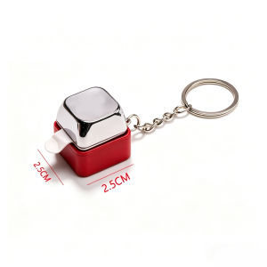 XDR | Novelty Electric Shock Prank Keyboard Button Keychain Mini Click Fidget Toy Funny Trick Pendant Backpack Charm Party Favor Gifts