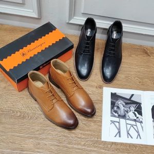 Mens high-top Martin boots leather shoes British style genuine leather versatile leather shoes