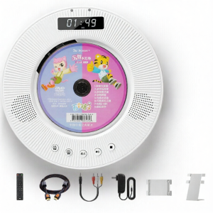 Sast | Multifunctional Audio Player CD DVD Bluetooth Black Vinyl Support